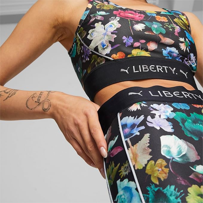 Puma Lds Crew Bra Top X Liberty Multi Black